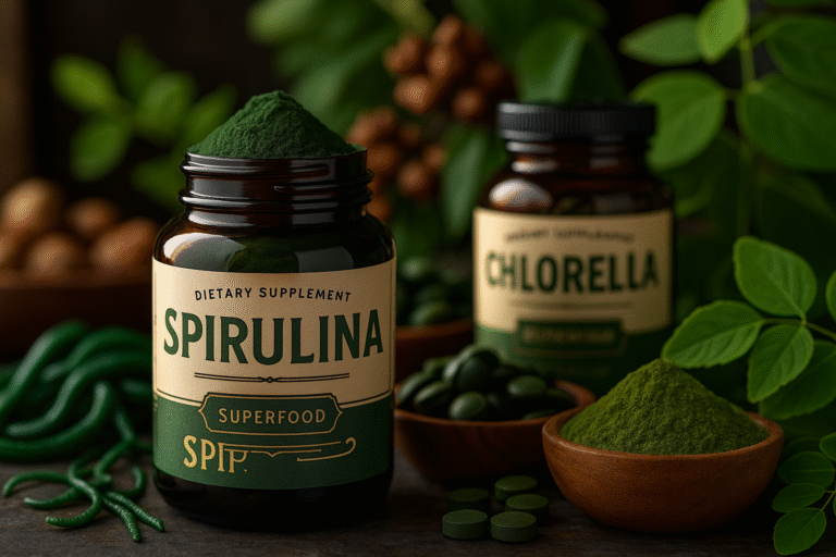 Spirulina, chlorella y moringa: potencias nutricionales