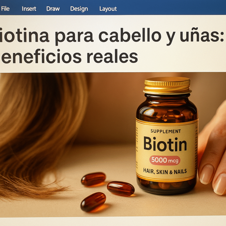 Biotina para cabello y uñas: beneficios reales